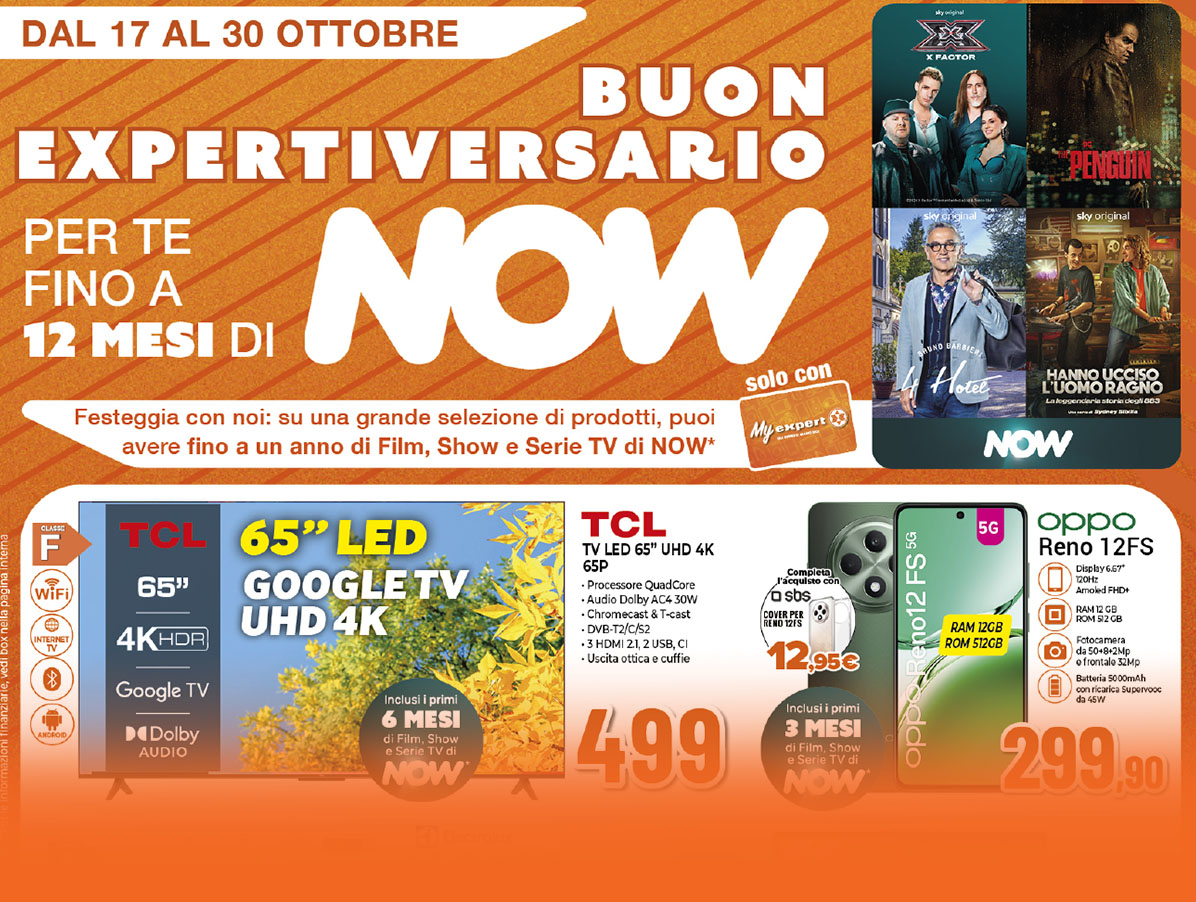 Promo valide fino al 30 Ottobre 2024