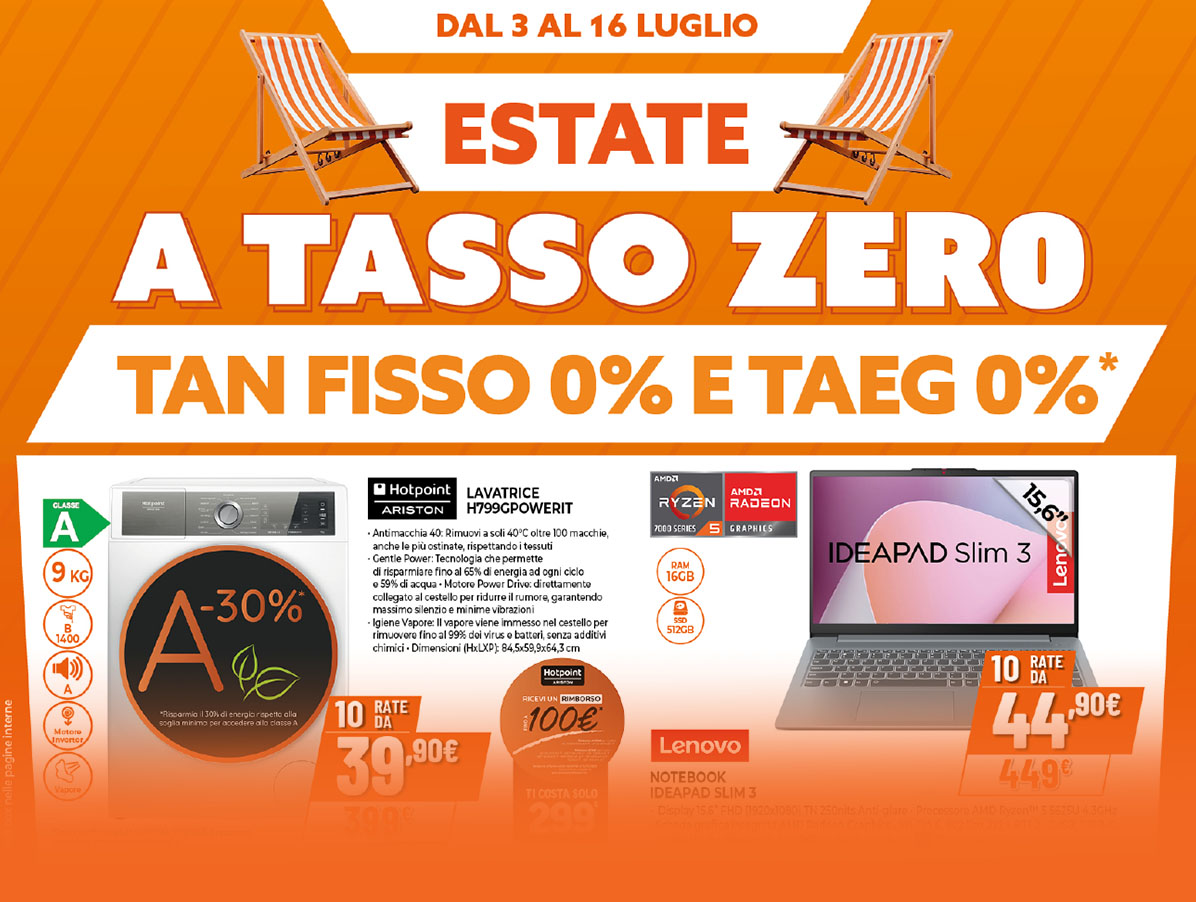 Promo valide fino al 16 Luglio 2025