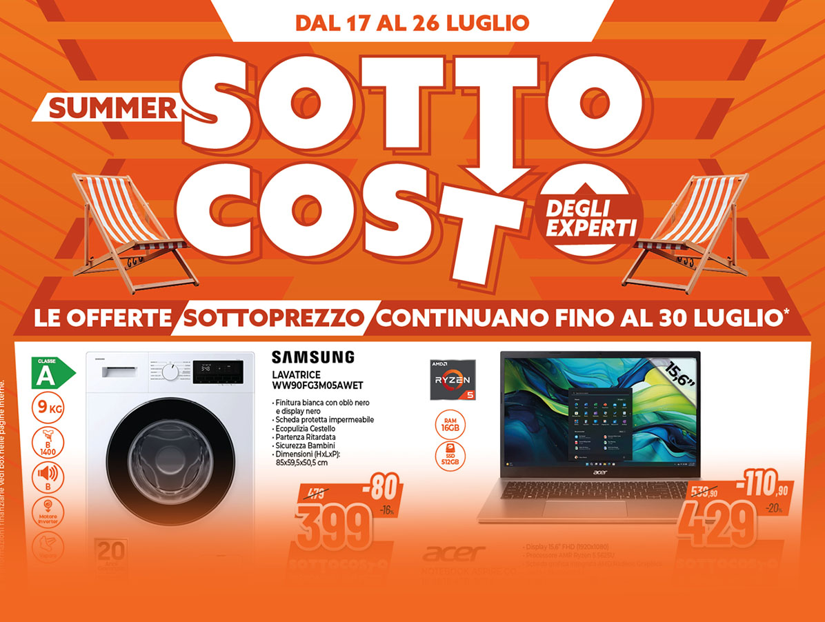 Promo valide fino al 26 Luglio 2025